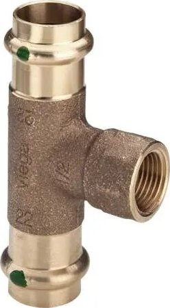 Viega Upínací T-kus G/W 22 x 1/2 x 22Trubková spojka