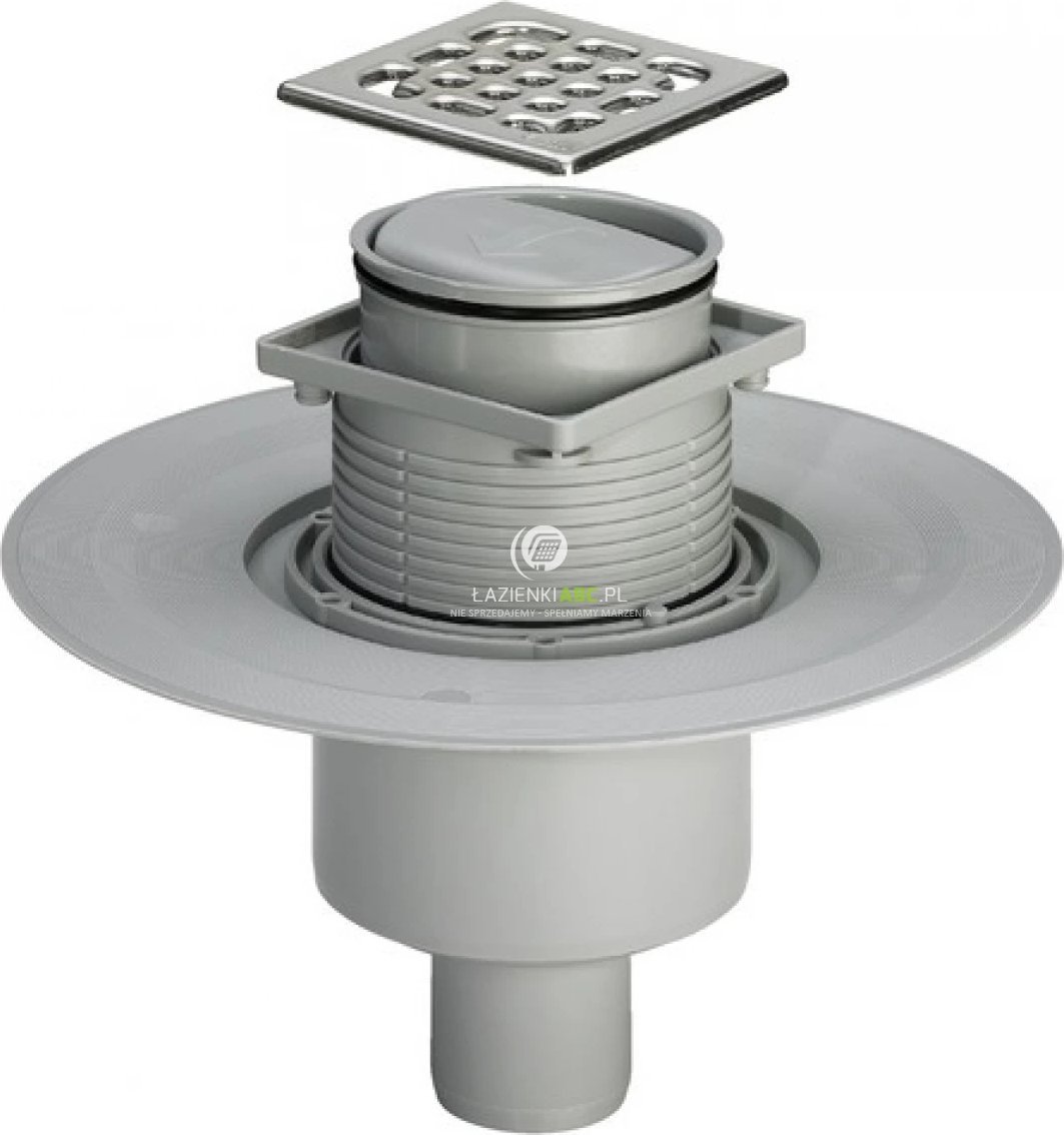 Viega Koupelnový odtok 100x100 se sifonem proti zápachu, vertikální