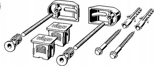 Viega Univerzální upevňovací sada Prevista Dry 776619