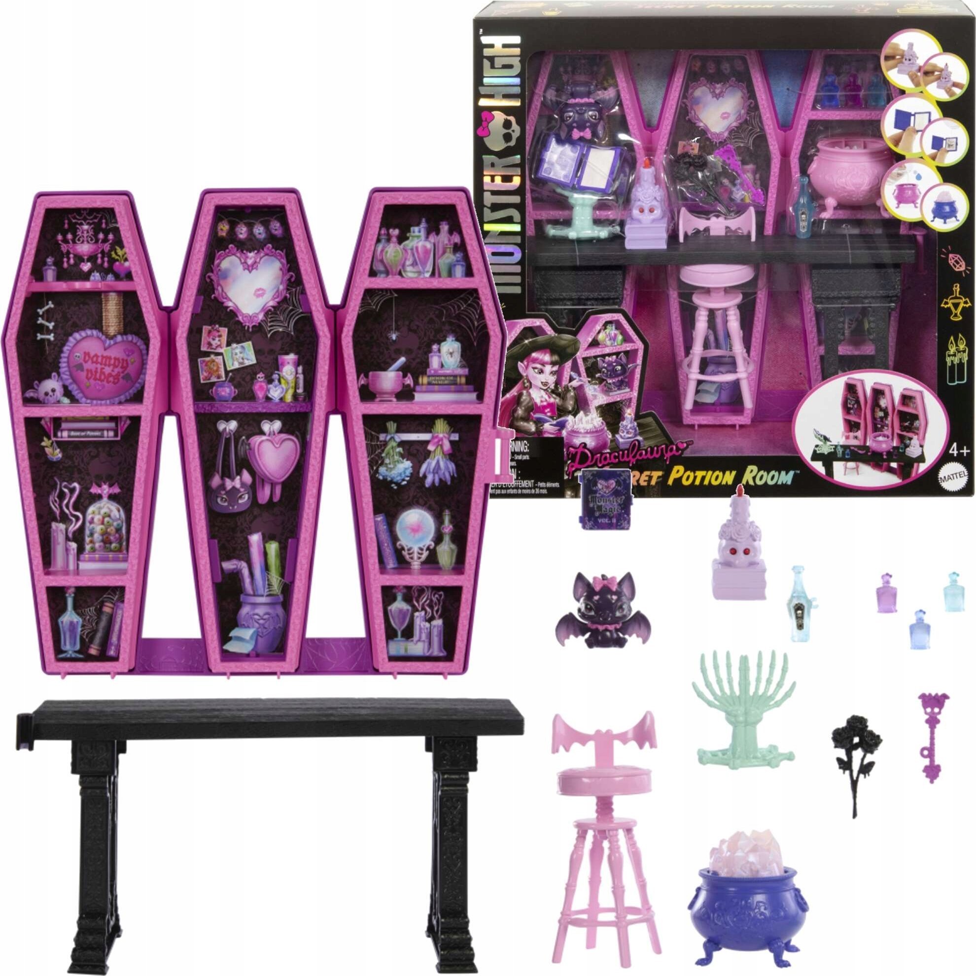 Mattel Monster High Draculaura a její tajná místnost s lektvary (JBF15)