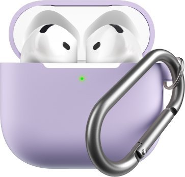 Class and Culture LLC KeyBudz Elevate Keychain - Silikonové ochranné pouzdro pro AirPods 4. generace (levandulová)