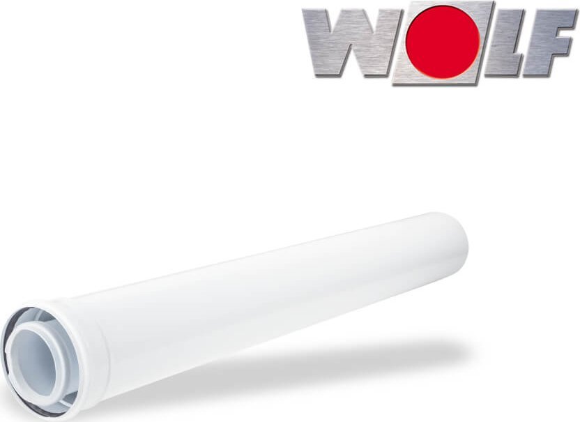 Krzys-Pol Vzduchovo-spalinová trubka DN80/125 délka 1000 mm bílá