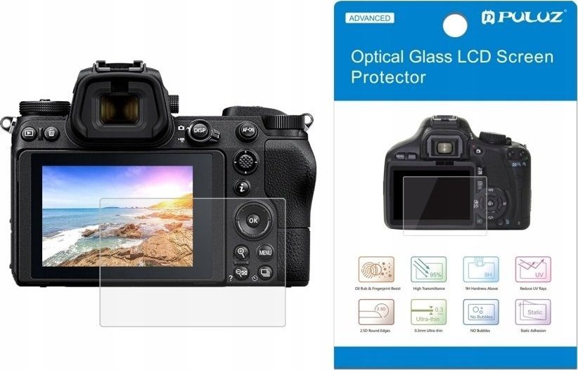 Puluz Ochranné tvrzené sklo 9H pro LCD monitory fotoaparátů Nikon Z6 / Z7 / Z 6 / 7 / fotoaparátů