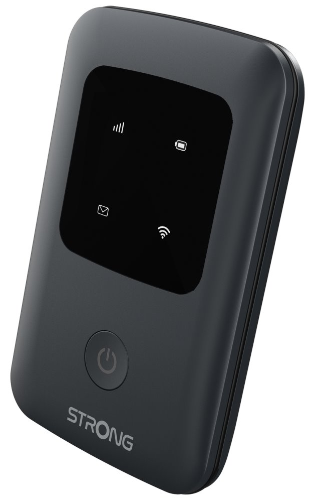 STRONG 4G MIFI 150C/ Wi-Fi standard 802.11 b/g/n/ 150 Mbit/s/ 2,4GHz/ 1x SIM slot/ 1x USB-C/ 1x micro SD slot/ černý