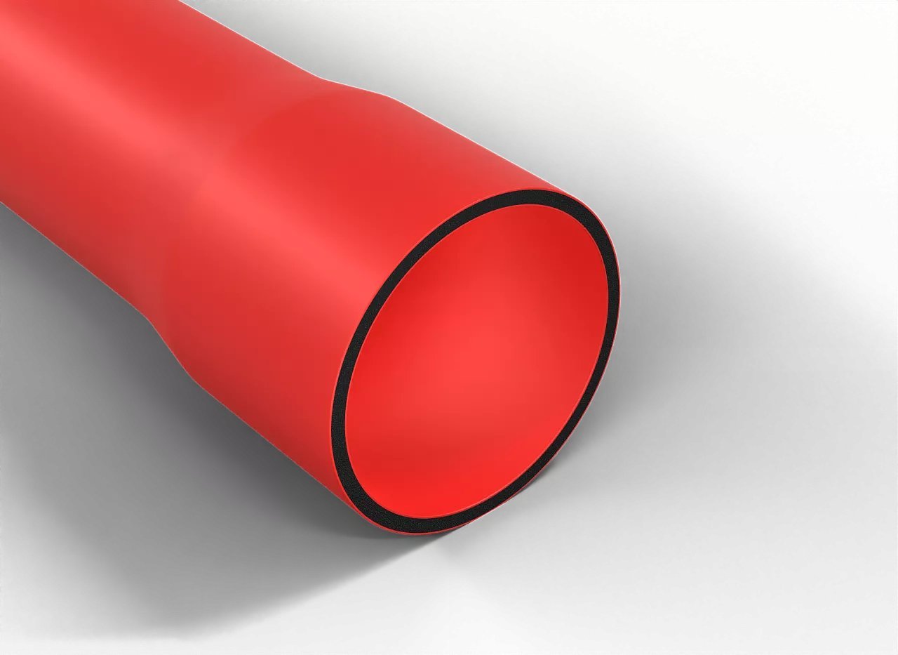 Q-Systems Cable Q Systems QRG 160/8.0 EKO plášťová trubka s hrdlem, hladká, červená