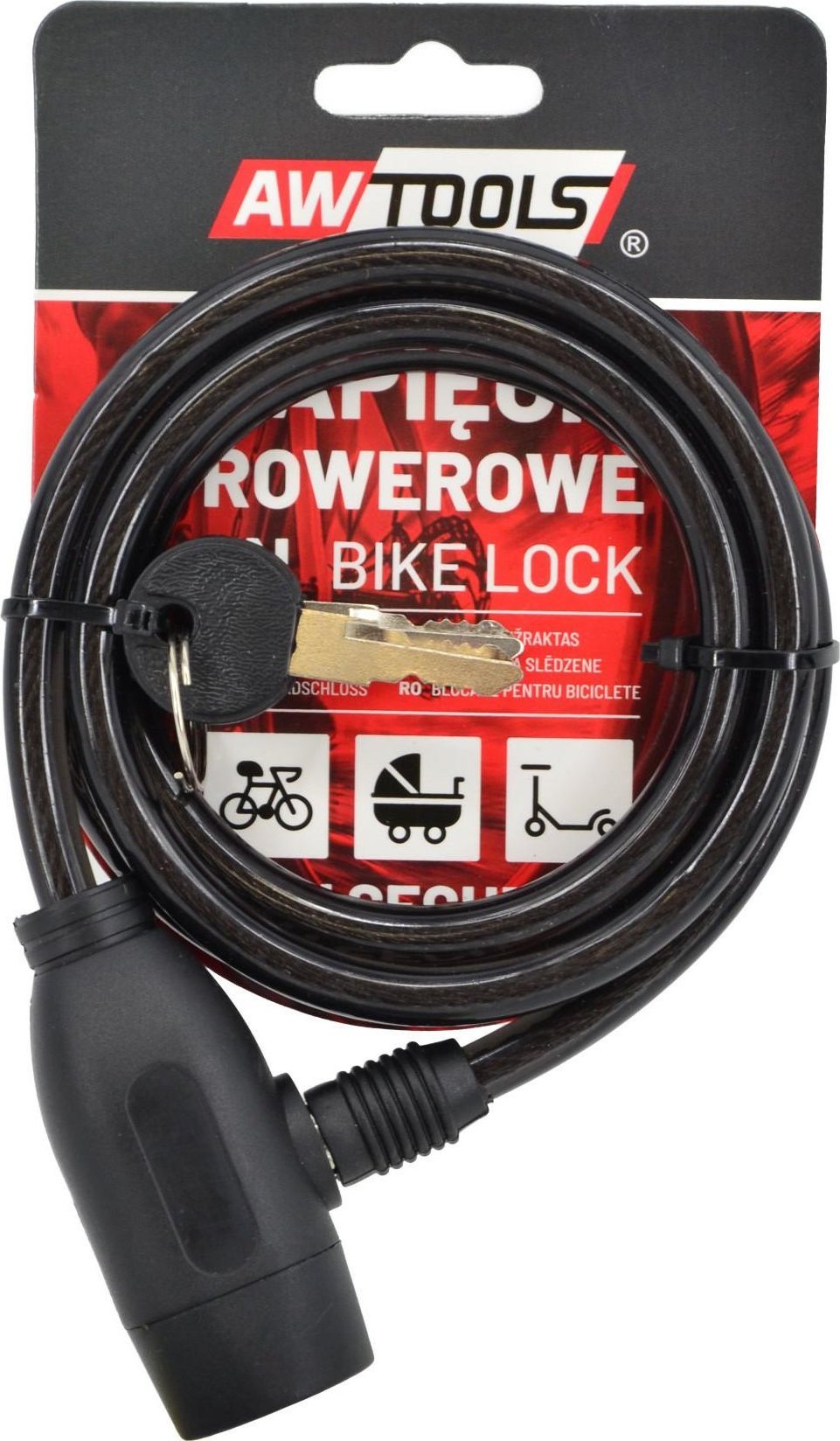 AWTOOLS BIKE LOCK 8 x 120cm