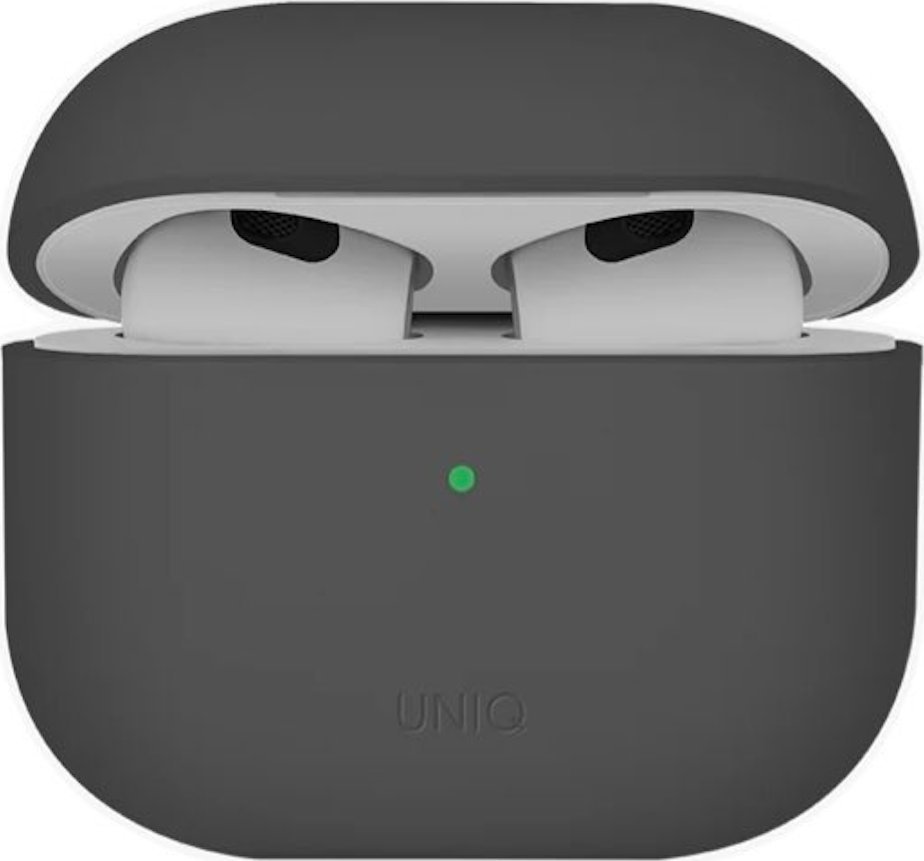 Uniq Lino - silikonový kryt pro AirPods 4 šedý - Bezpečnost zaručena. Jednoduché splátky. Doprava zdarma od 170 PLN.