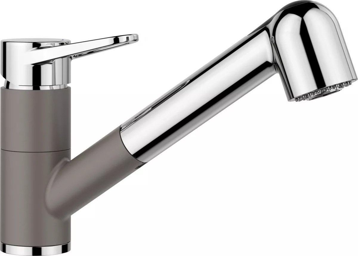 Blanco kuchyňská baterie WEGA-S II Silgranit-Look sopečně šedá/chromová baterie s vytahovací hubicí