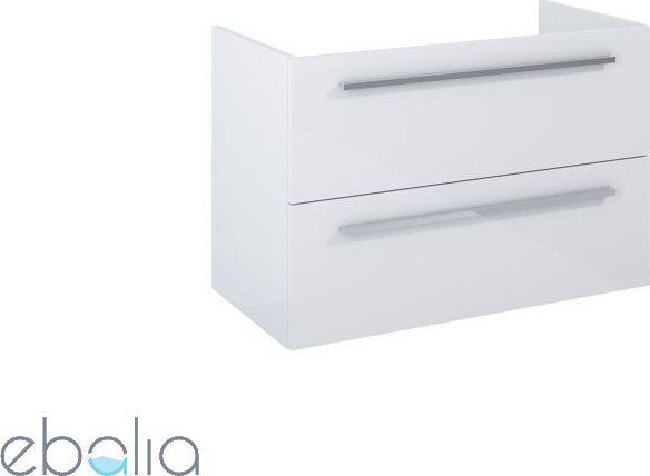 Alkotest A857972806 / ROCA / KWADRO / KOUPELNA 80 CM SE 2 ZÁSUVKAMI, K DOPLNĚNÍ SKŘÍŇKŮ A DOLŮ, BÍLÝ LESK / NÁHRADNÍ 166716 /