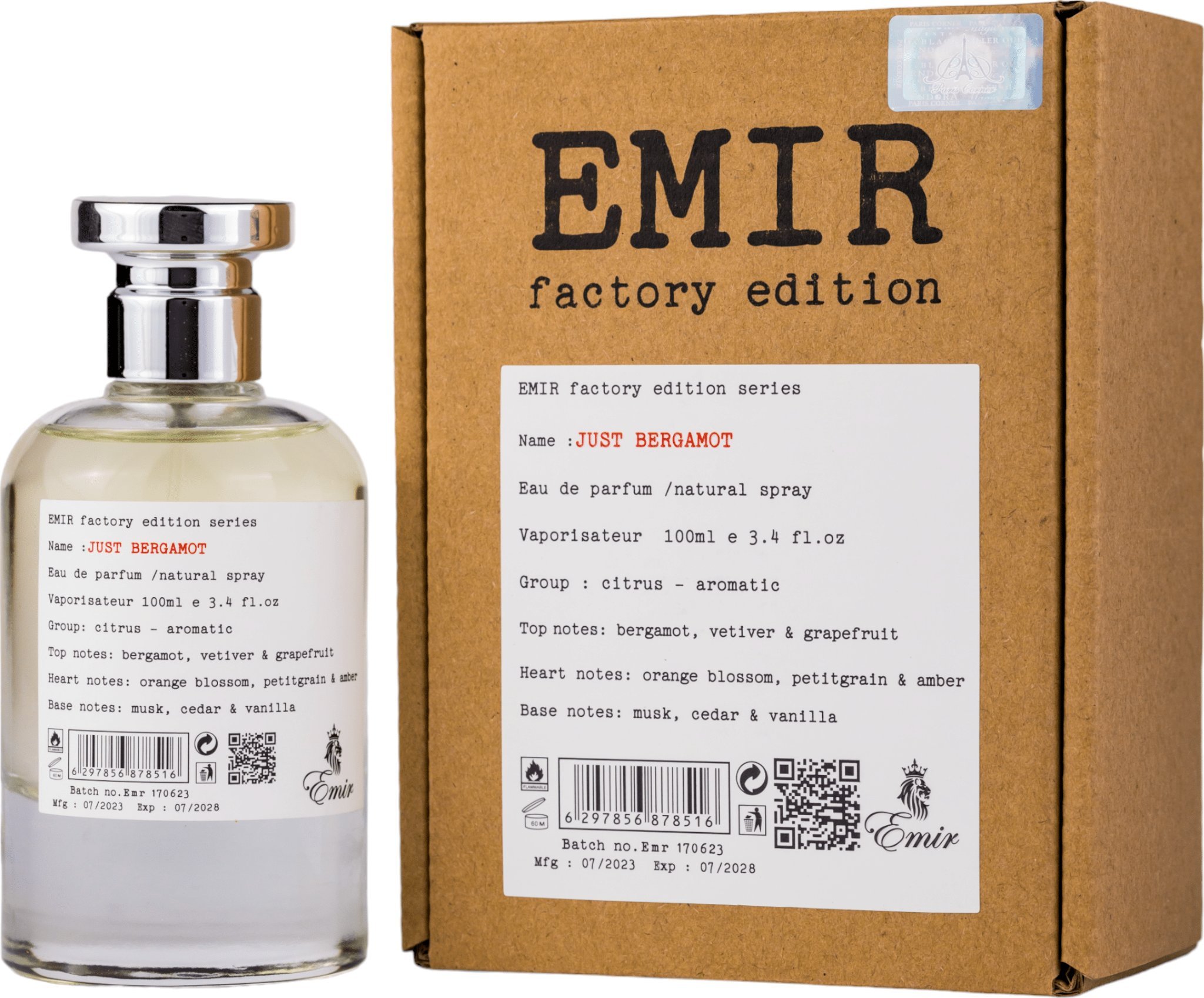 Alkotest Alkoholový testovací přístroj EMIR Just Bergamot Factory Edition EDP 100ml