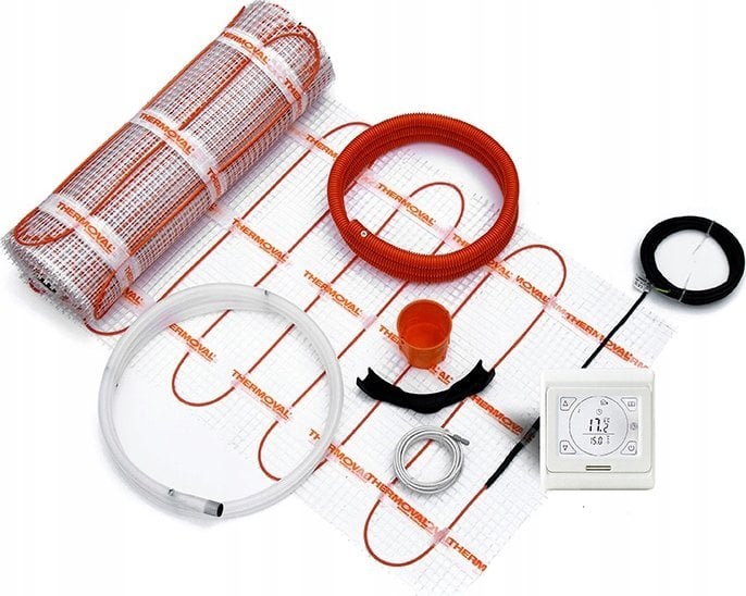 Thermoval Sada topné rohože, jednostranně napájená WT 2010 AL, 150 W/m2, 9,0 m2, regulátor TT 16, podlahové vytápění