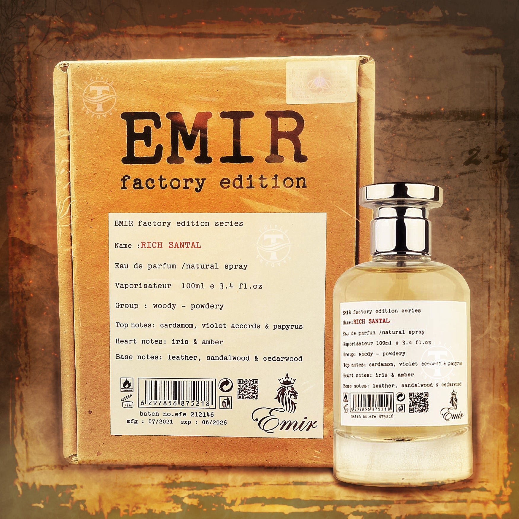 Alkotest Alkoholový analyzátor EMIR Rich Santal Factory Edition EDP 100ml