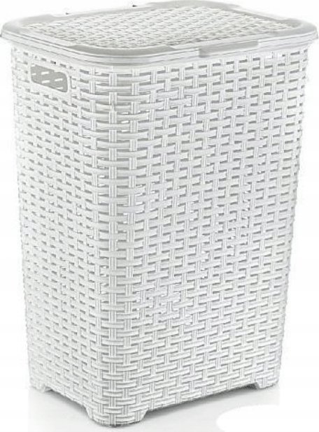 Katex Koš na prádlo RATAN 45l - bílý 400x316x550
