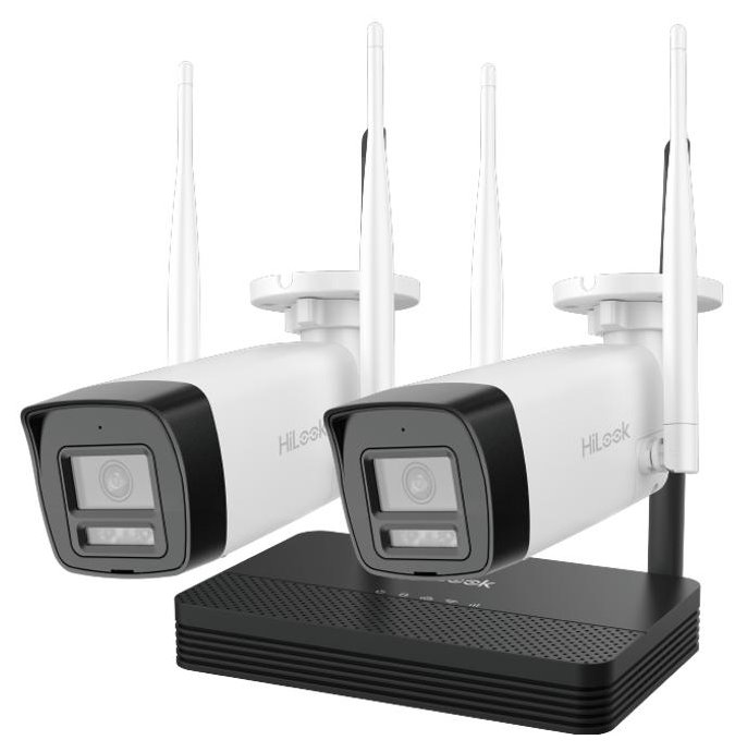 HiLook Powered by HIKVISION/ WiFi Bullet KIT IKS-2044BH-PH/W/ 4Mpx/ 2x kamery IPC-B140HA-LDF/W/ 1x NVR-DS-7104NI-S1/W