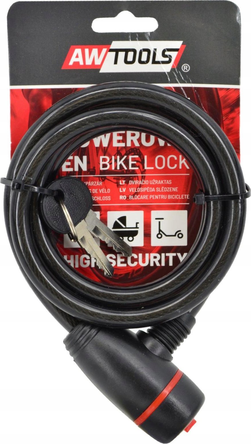 AWTOOLS BIKE LOCK 10 x 150cm