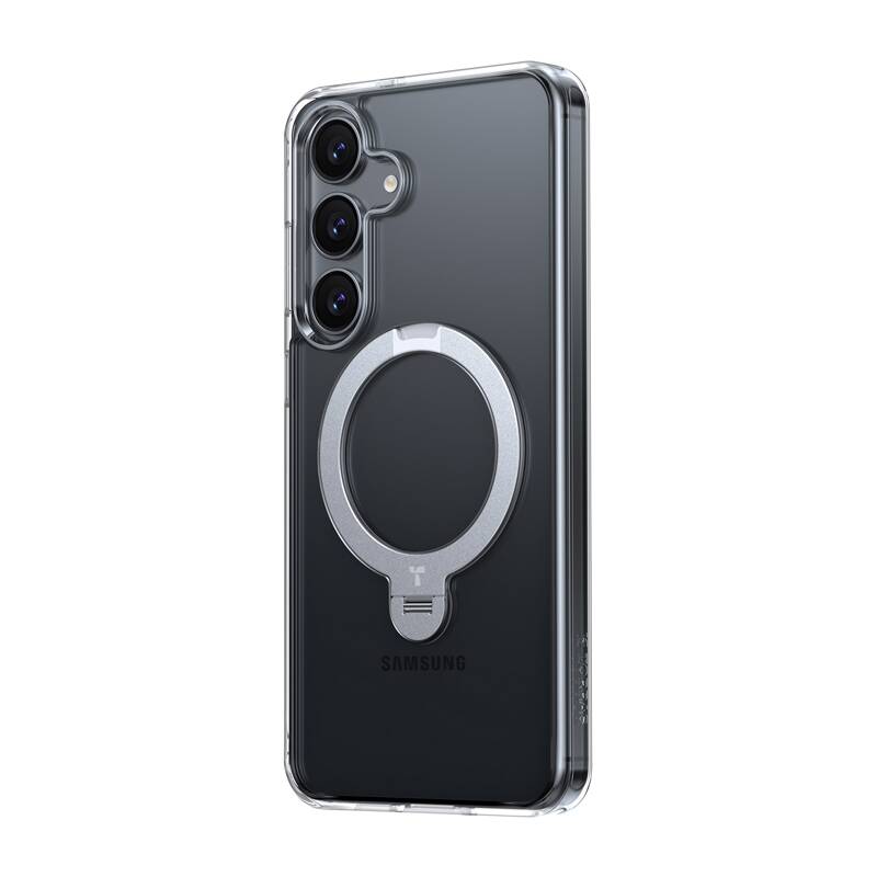 Pouzdro na telefon Torras Ostand Spin Series pro Samsung S25 (transparentní)