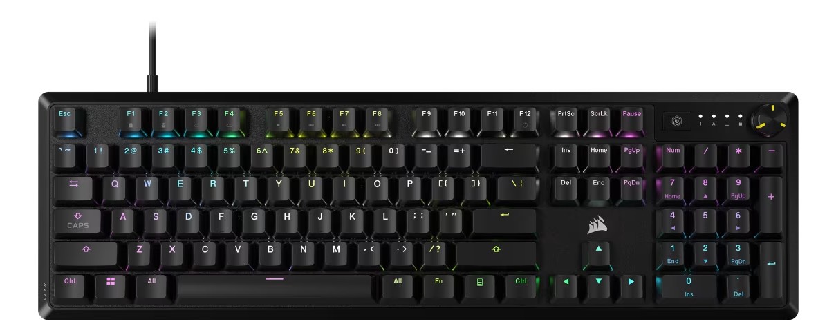 Korzár | Mechanická herní klávesnice | K70 CORE RGB | Herní klávesnice | Drátové | N/A | Černá | USB Type-A | ČERVENÉ