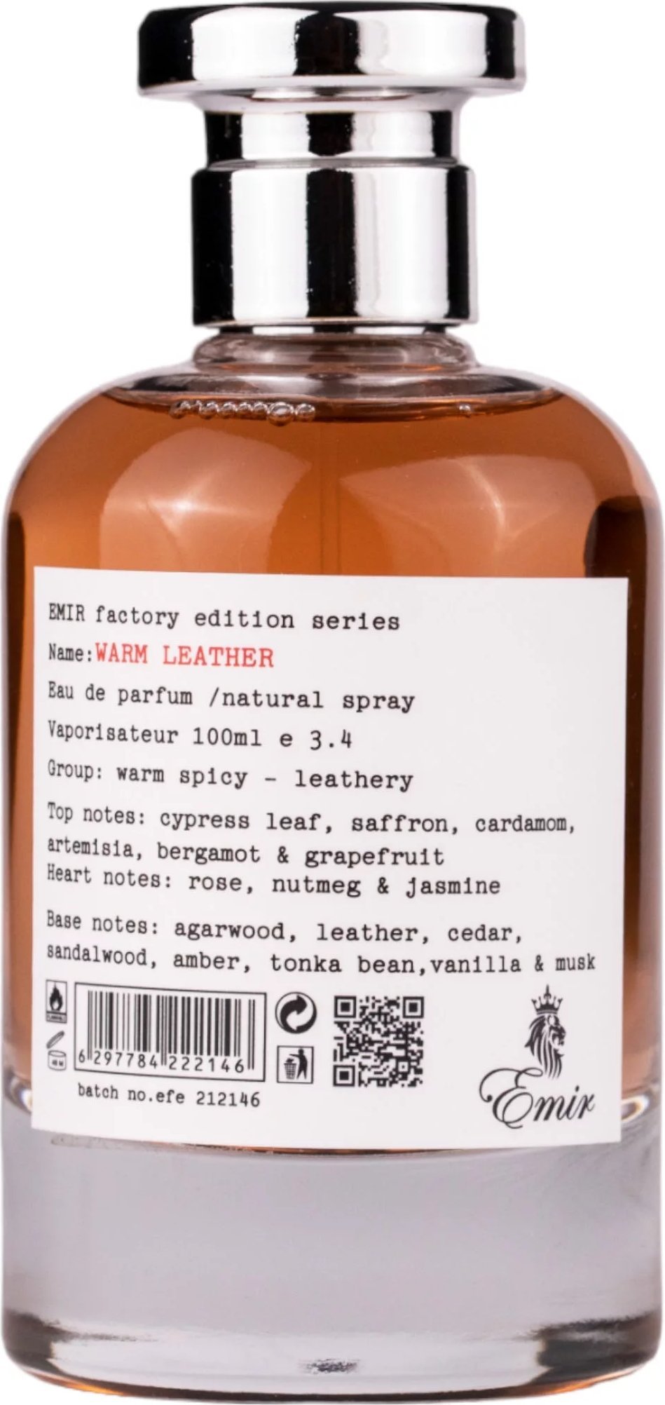Alkotest EMIR Warm Leather Factory Edition EDP sprej 100ml