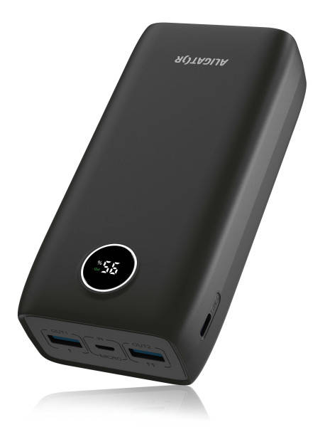 Power bank ALIGATOR PD20W+QC22.5A,30000mAh,černá