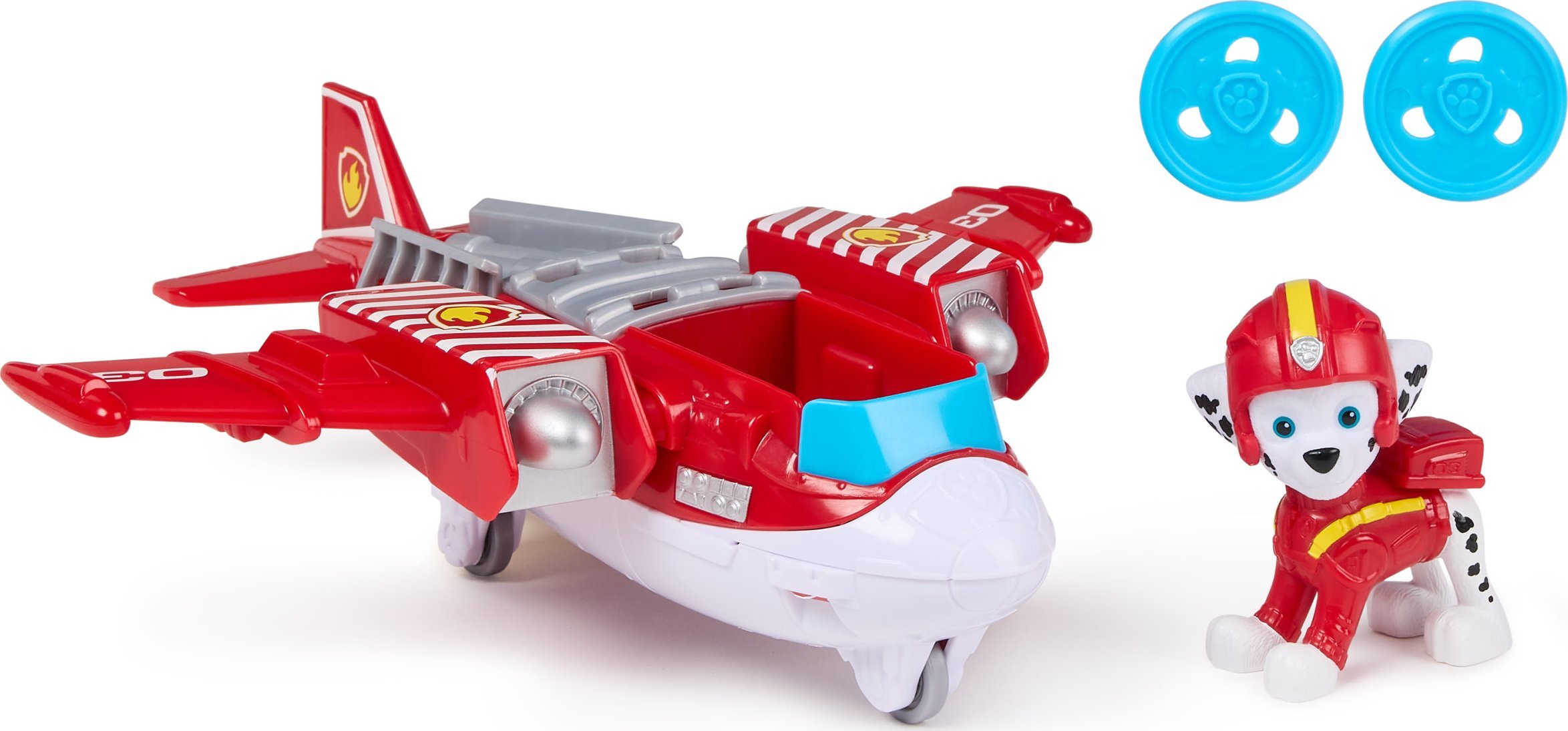 Spin Master Paw Patrol Air Rescue - Marshallovo hasičské letadlo s odpalovačem raket a figurkou Marshalla, autíčko