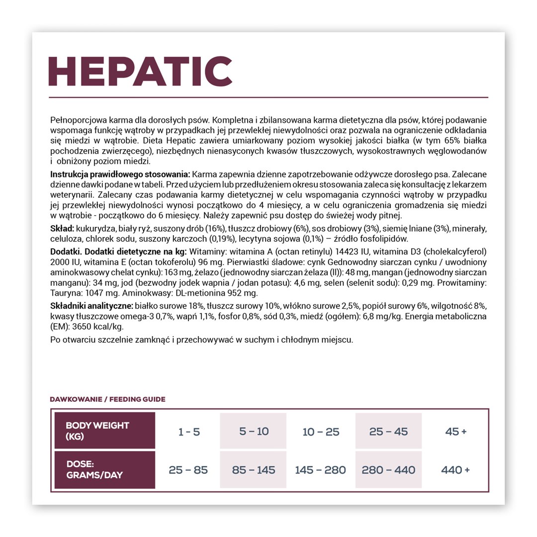 VET EXPERT Veterinary Diet Hepatic Dog - suché krmivo pro psy - 2kg