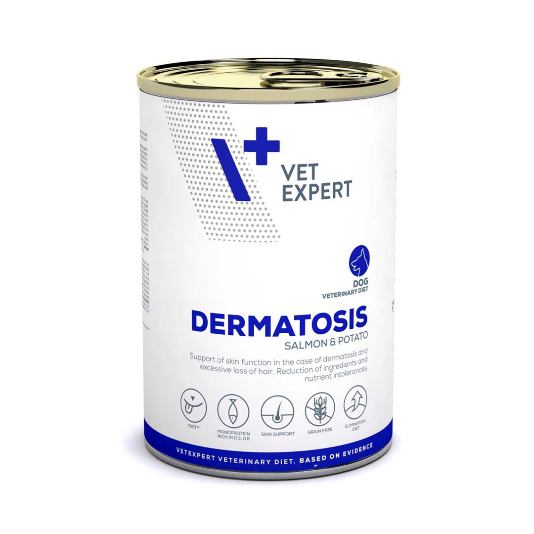 VET EXPERT Veterinary Diet Dermatosis Dog Losos & Brambory - mokré krmivo pro psy - 400g