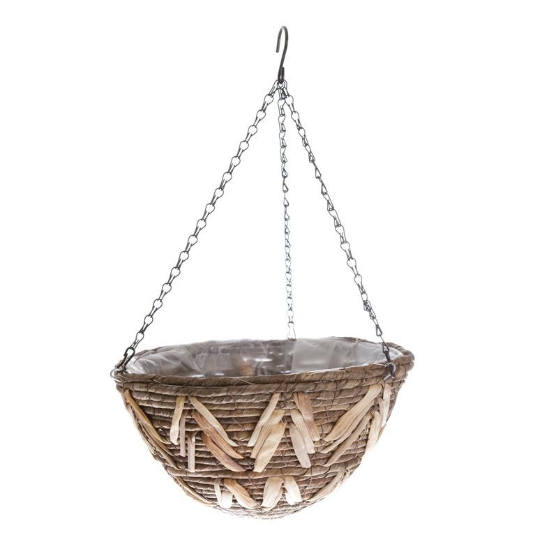 GARDEN CENTER  Proutěný závěsný květináč Garden Center, O35 cm