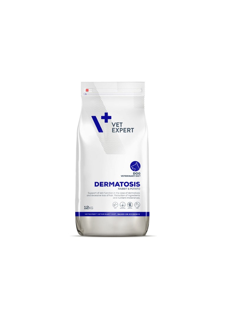 VET EXPERT Veterinary Diet Dermatosis Dog Králík & Brambor - suché krmivo pro psy - 12 kg