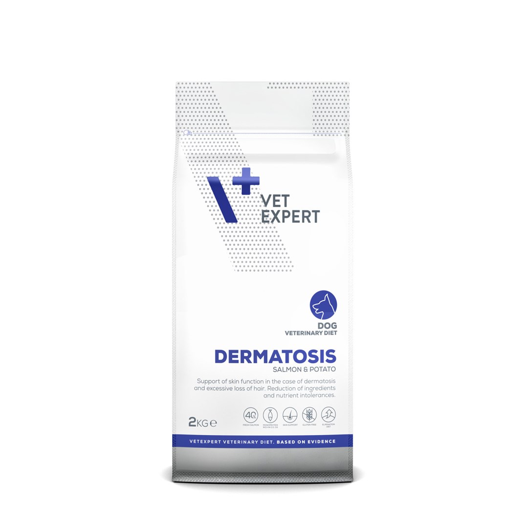 VET EXPERT Veterinary Diet Dermatosis Dog Losos & Brambor - suché krmivo pro psy - 2 kg