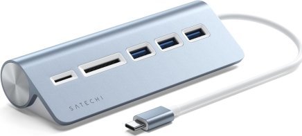 Satechi USB HUB Satechi Aluminum - USB-C hub (čtečka micro/SD karet, 3x USB-A) (modrý) [SD]