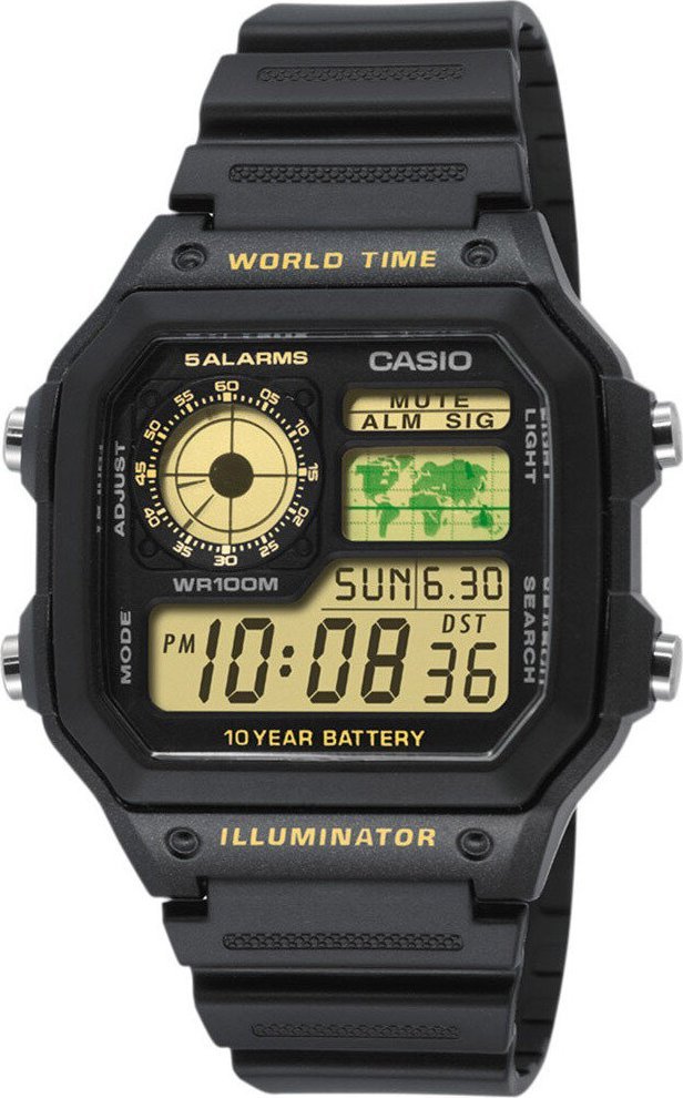 Hodinky Casio PÁNSKÉ HODINKY CASIO Sports AE-1200WH-1B + BOX NoSize