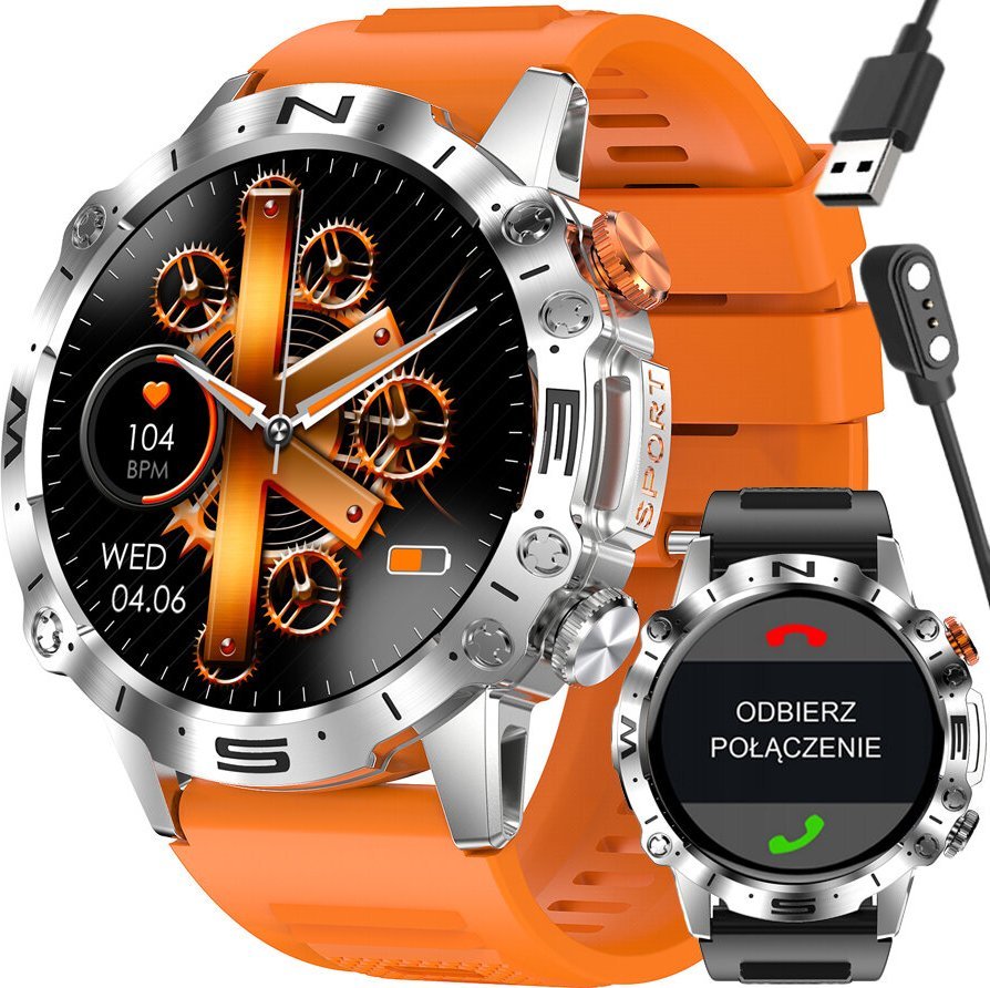 Chytré hodinky Gravity SMARTWATCH PÁNSKÉ GT20-4 - AMOLED, PŘÍDAVNÝ POPRUH (sg024d) NoSize
