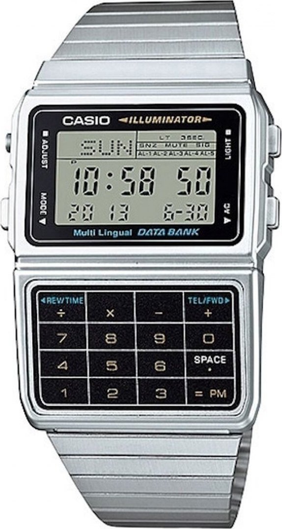 Casio Watch Unisex hodinky Casio DATABANK CALCULATOR STEEL - Matné pouzdro