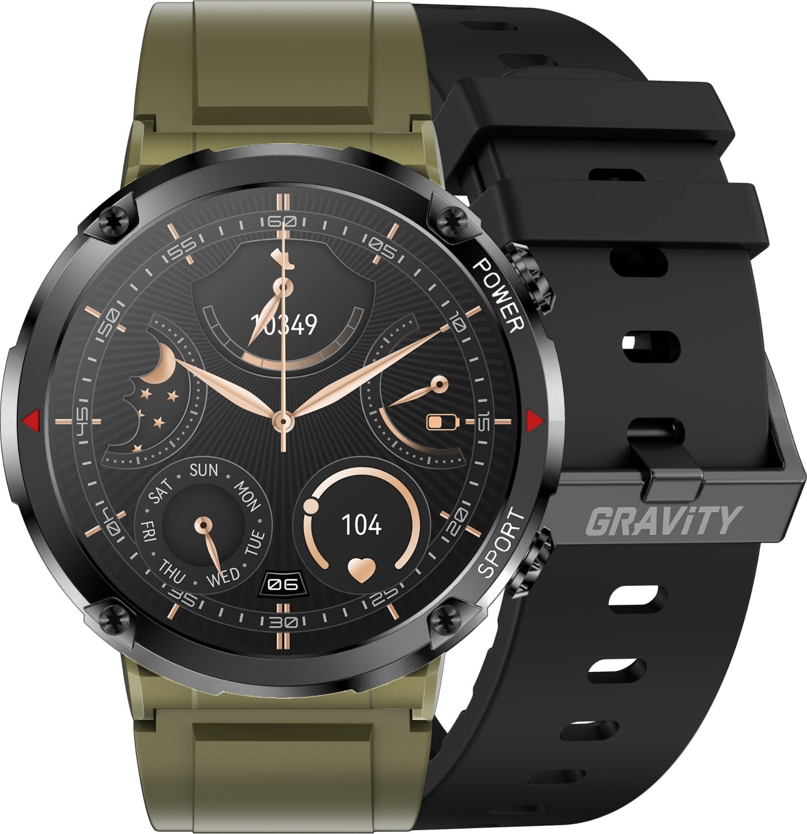 Chytré hodinky Gravity Pánské hodinky SMARTWATCH GRAVITY GT21-7 khaki/khaki/BK