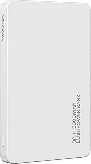 USAMS Powerbanka 5000mAh 20W indukční MagSafe PD bílá