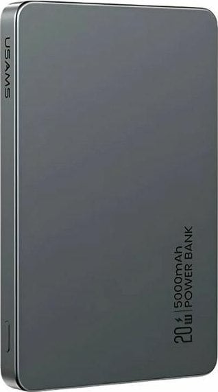 USAMS Powerbanka 5000mAh 20W indukční Magsafe PD Fast Charge šedá