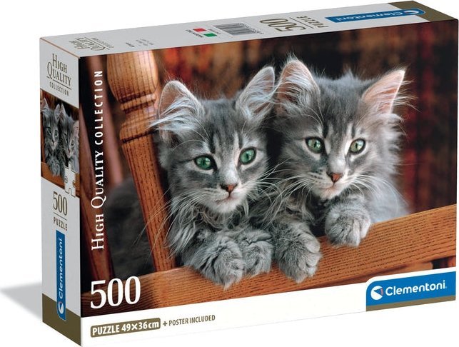 Clementoni - Puzzle 500 Koťata