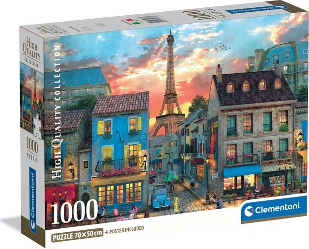 Clementoni - Puzzle 1000 Ulice Paříže