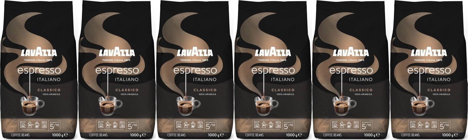 Lavazza Zrnková káva 6 x zrnková káva Lavazza Espresso Italiano Classico 1 kg