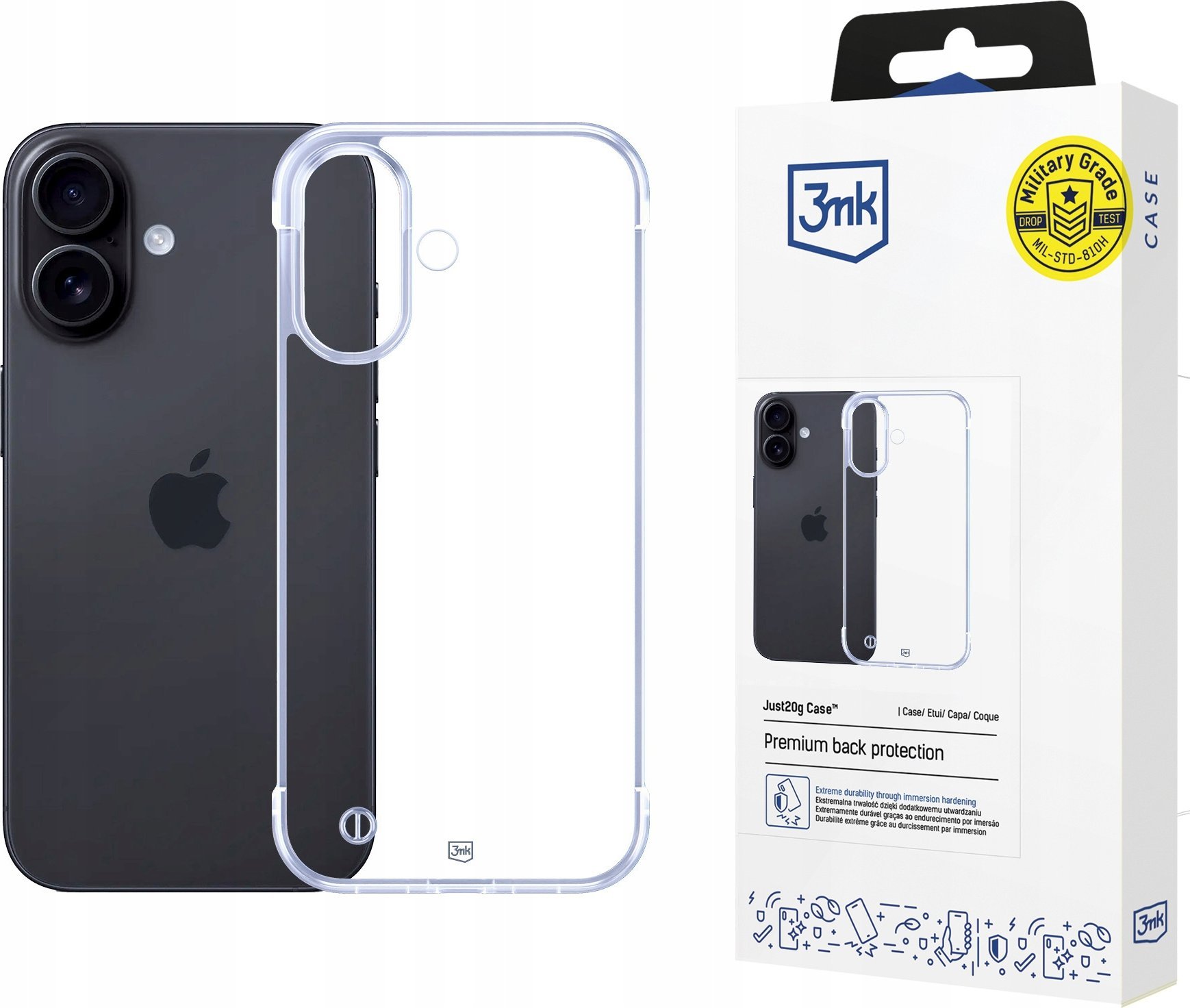 3mk Just20g Clear Case pro Apple iPhone 16