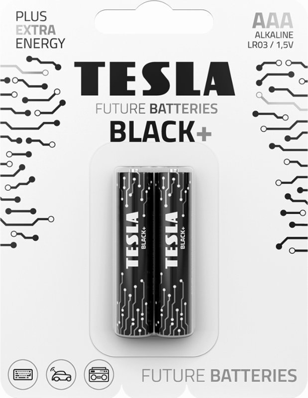 Tesla AAA BLACK+ alkalická, 2 ks