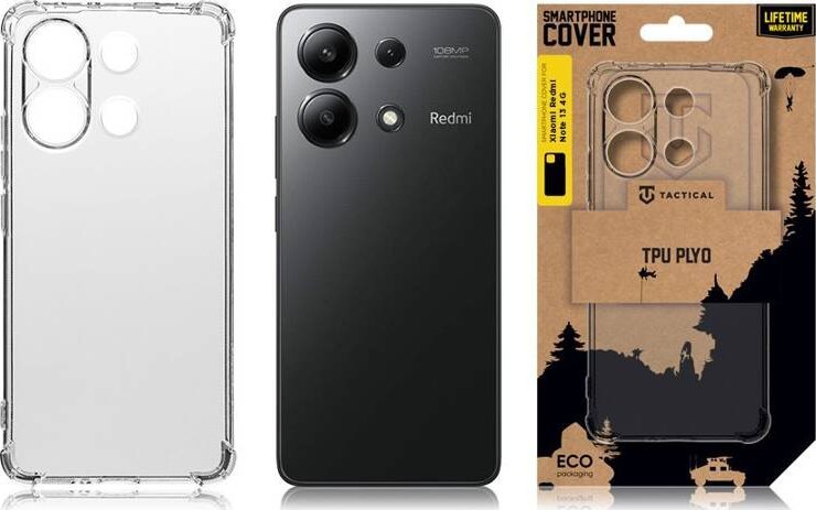 Tactical TPU Plyo Kryt pro Xiaomi Redmi Note 13 5G Transparent
