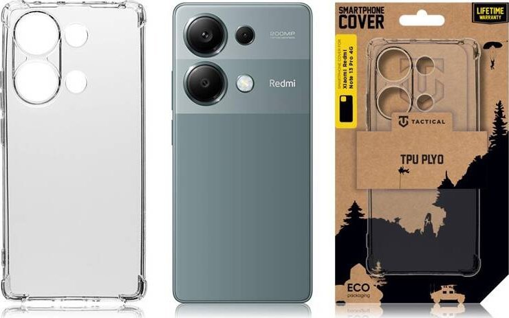 Tactical TPU Plyo Kryt pro Xiaomi Redmi Note 13 Pro 4G Transparent