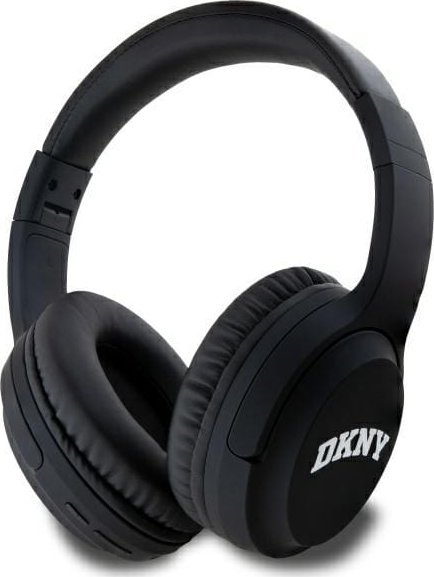 DKNY PU Leather Arch Logo Bezdrátová Sluchátka Black