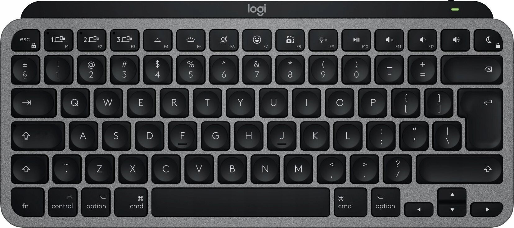 Logitech MX Keys Mini pre Mac Minimalist Wireless Illuminated Keyboard - SPACE GREY - US INT L - EMEA