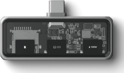 Satechi Mobile XR Hub s microSD čtečkou - mobilní USB-C adaptér (1x USB-C 100W PD; 2.0 data a audio, 1x USB-C DP 1.4 4K@60Hz;