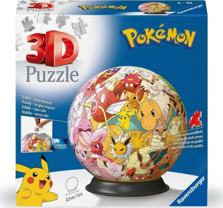Ravensburger Polska 3D puzzle Pokémon Ball Postavy Pokémon
