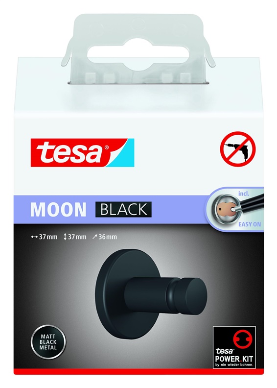 HÁČEK TESA MOON 40563 ČERNÝ