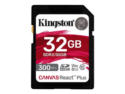 32GB Canvas React Plus 300/260 UHS-II U3 SD paměťová karta