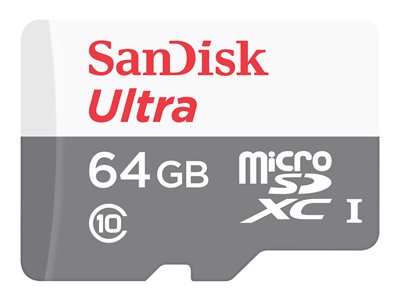 SanDisk Ultra - Paměťová karta flash (adaptér microSDXC na SD zahrnuto) - 64 GB - UHS-I / Class10 - microSDXC UHS-I